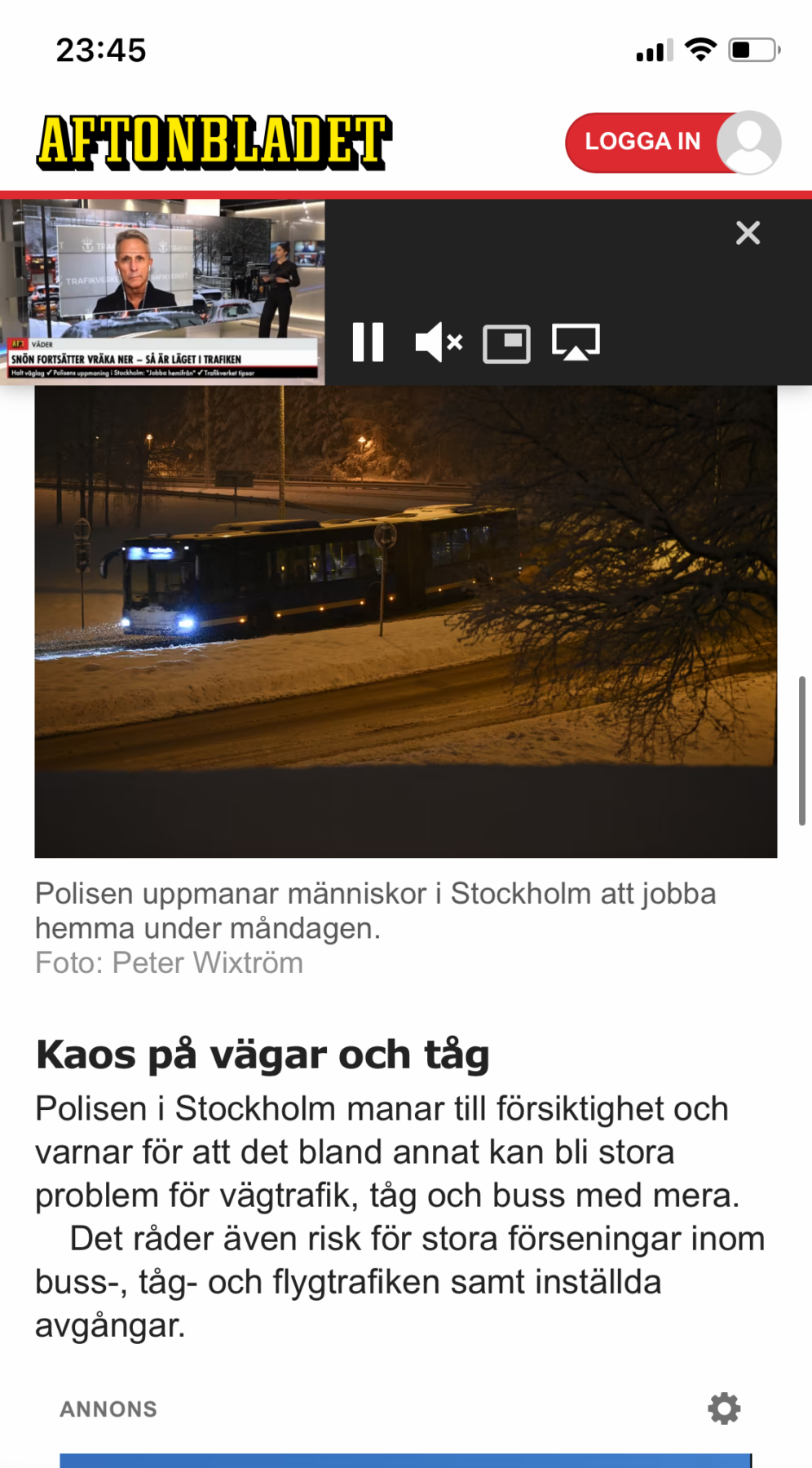 kaos i trafik stockholm 2022
